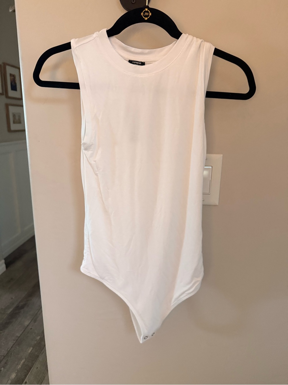 Express White Sleeveless  Bodysuit